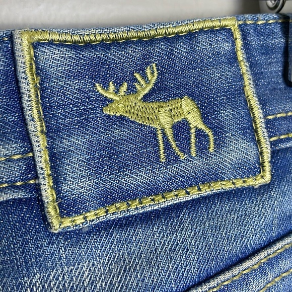 Abercrombie & Fitch Low Rise Straight Jeans Y2K  Embroidery Elk Zipper Pockets - Picture 6 of 14